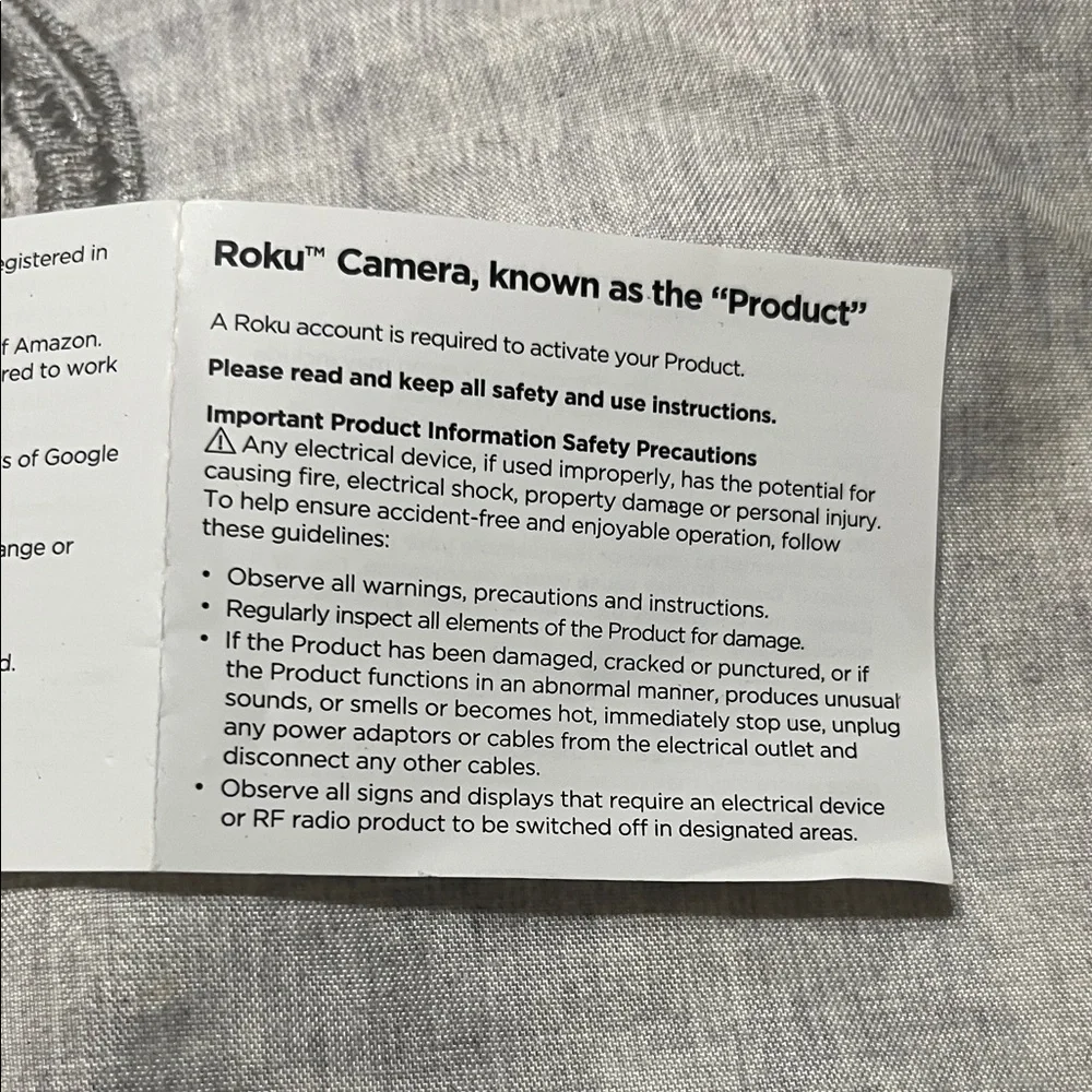 Roku White Simulated indooor Camera